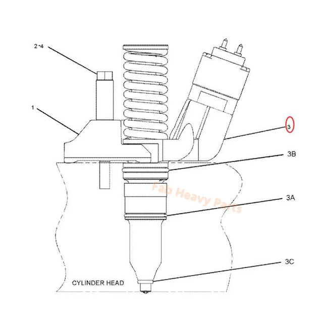 Fuel Injector 253-0616 2530616 Fits for Caterpillar CAT Engine C18 Excavator 374F L 385C 390D Tractor 631E 631G 633E II 637E 637G 651B, Remanufactured