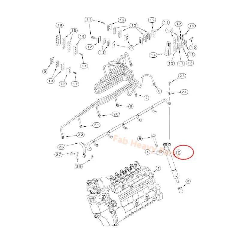 Fuel Injector J926787 Fits for CASE 420 2155 2188 2555 7230 7240 7250 8940 8950 - Fab Heavy Parts