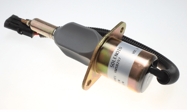 Fuel Shutoff Solenoid 1755ES RE504223 Fits for John Deere PowerTech Engine 762B 6076, 24V - Fab Heavy Parts