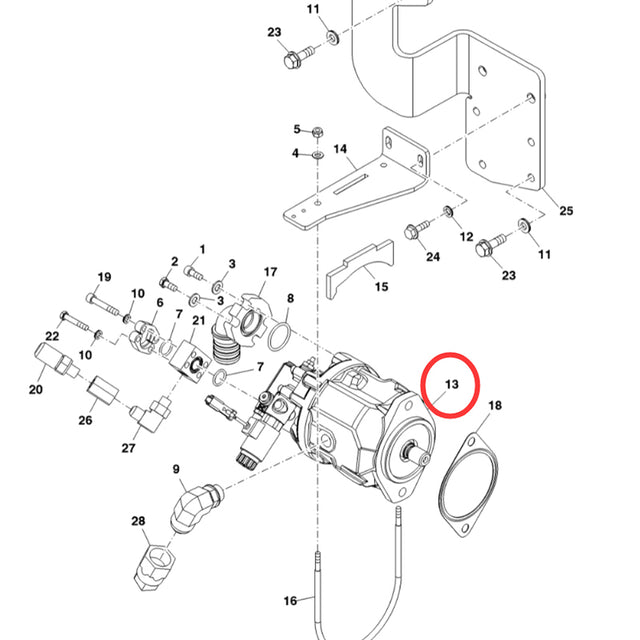 Hydraulic Pump F069895 Fits for John Deere Forwarder 810E 1010E 1110E 1210E 1510E 1910E