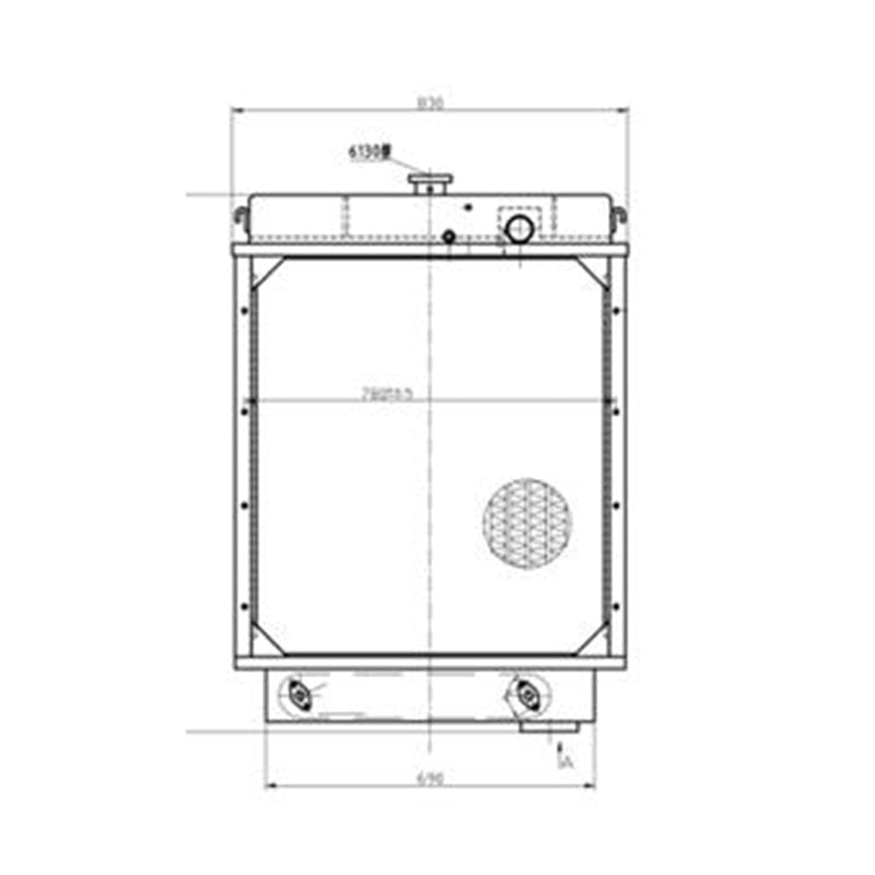 Hydraulic Radiator 10Y - 03B - 01000 for Shantui TY130 SD13 Bulldozer - Fab Heavy Parts