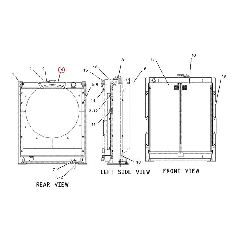 Hydraulic Radiator 171 - 9008 1719008 173 - 4317 1734317 190 - 5807 1905807 Fits for Caterpillar CAT Engine 3046 Excavator 317B 318B - Fab Heavy Parts