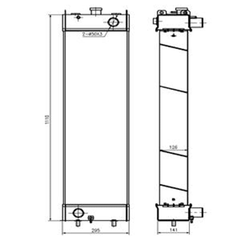 Hydraulic Radiator 20Y - 03 - 46120 20Y - 03 - 46110 Fits for Komatsu Excavator PC200 - 8M0 - Fab Heavy Parts
