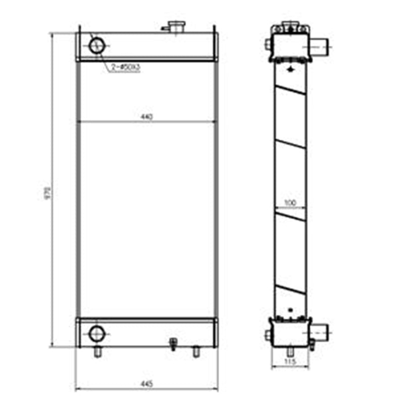 Hydraulic Radiator for Sumitomo Excavator SH210A5 SH210 - 5 - Fab Heavy Parts