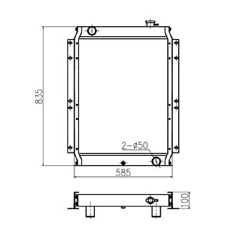 Hydraulic Radiator for Sumitomo SH100 SH120 Excavator - Fab Heavy Parts