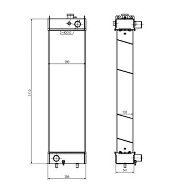 Hydraulic Radiator LQ05P00041S010 for Kobelco Excavator SK250 - 8 SK260LC - 8 - Fab Heavy Parts