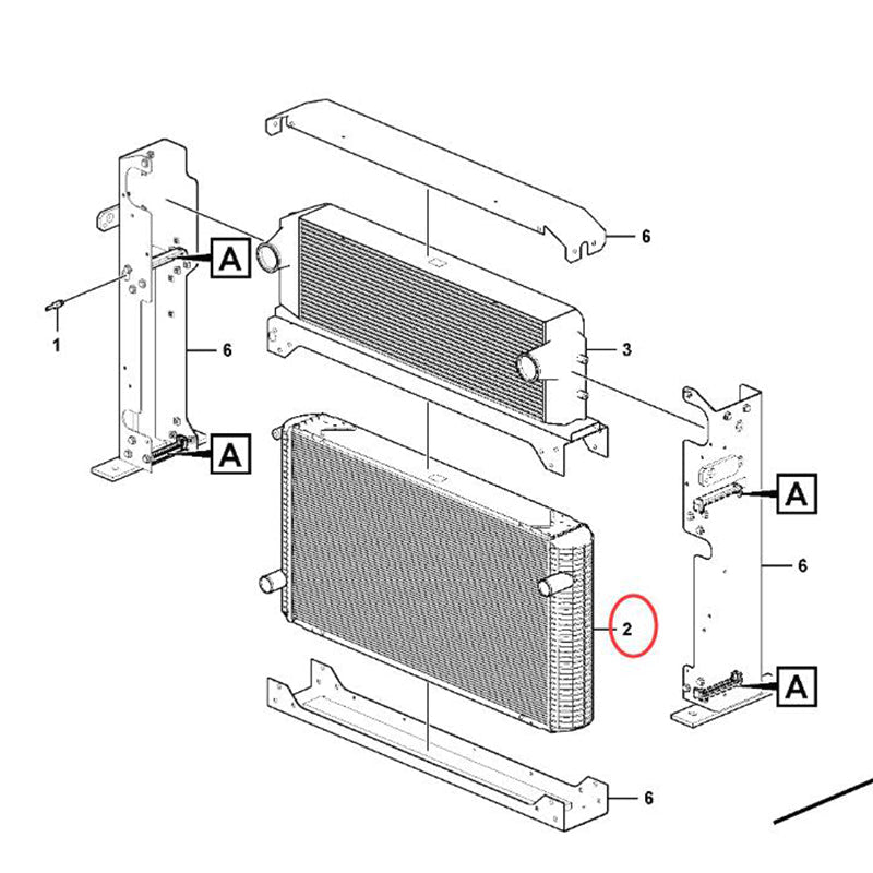 Hydraulic Radiator VOE15156195 VOE15156258 for Volvo Loader L150G L180G L220G L250G L220H L150H L250H L220H - Fab Heavy Parts