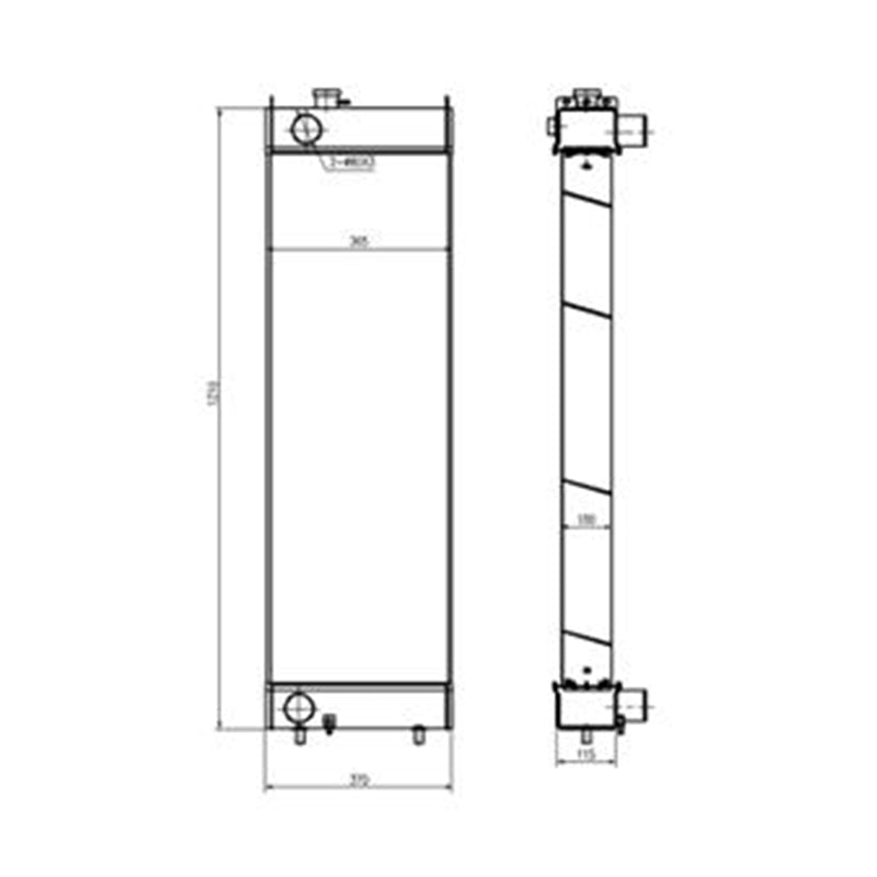 Hydraulic Radiator XB00001051 for Hitachi Excavator ZAX360 - 5 - Fab Heavy Parts