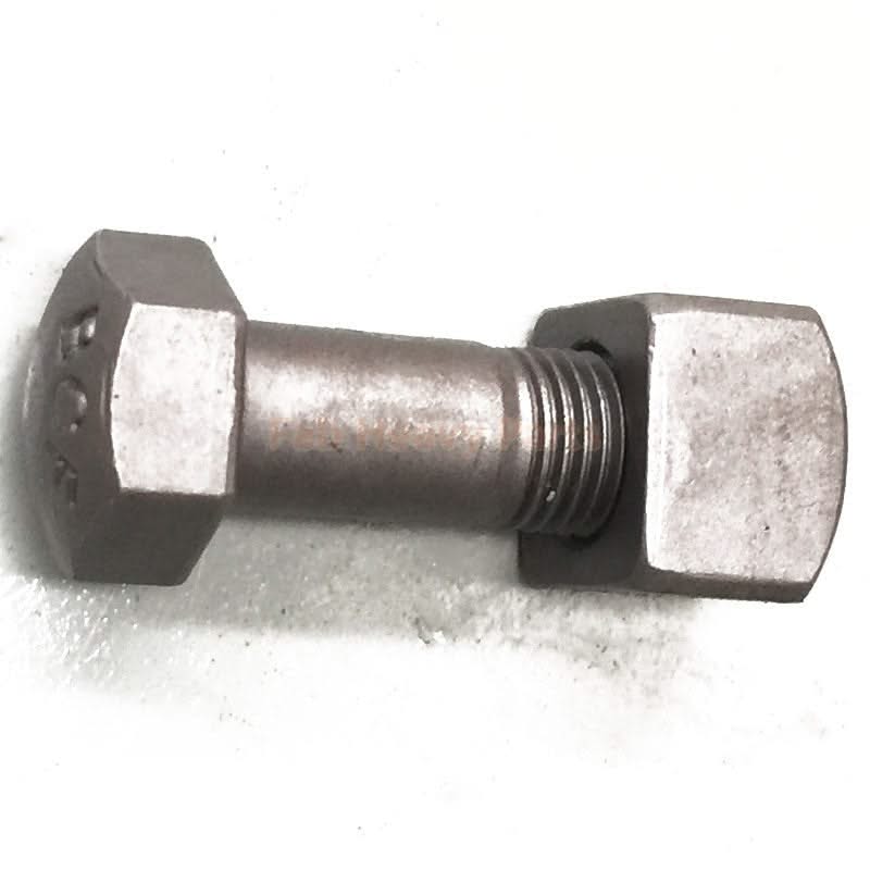 M12*40mm Track Shoe Bolt Chain Bolt with Nuts for Volvo CAT Fits Case Kobelco Fits Komatsu Hitachi Doosan JD Excavator Loader - Fab Heavy Parts