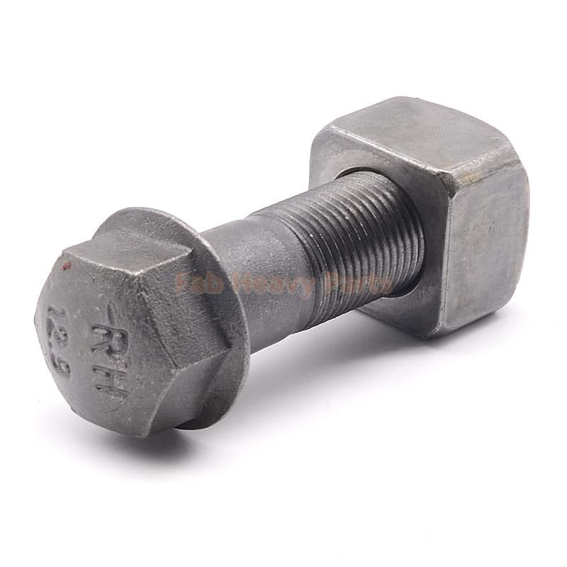 M18*56mm Track Shoe Bolt Chain Bolt with Nuts for Volvo CAT Fits Case Kobelco Fits Komatsu JD Excavator Loader - Pack of 120 - Fab Heavy Parts