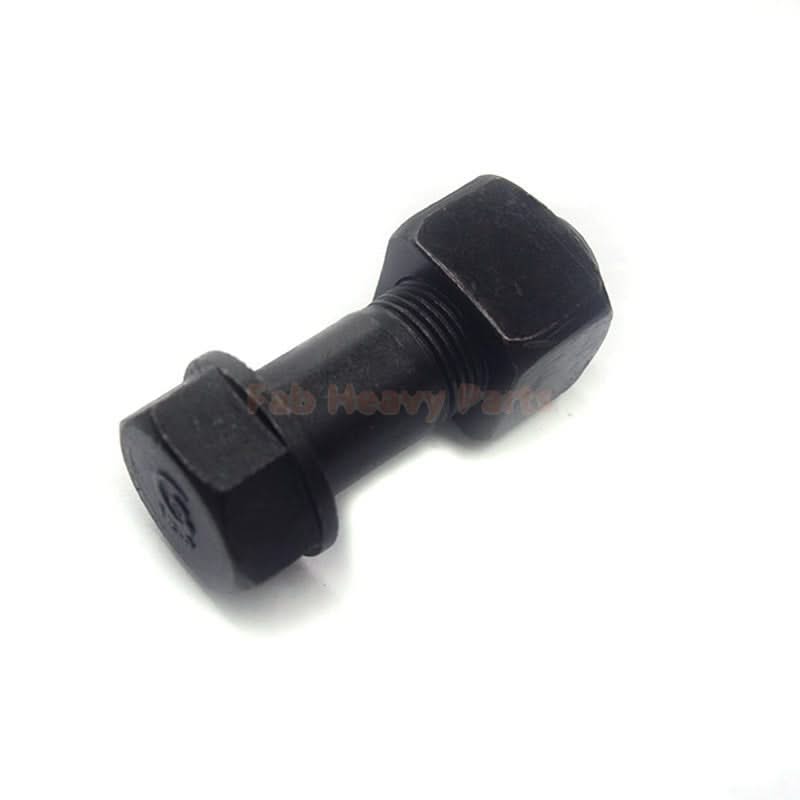 M20*57mm Track Shoe Bolt Chain Bolt with Nuts for Volvo CAT Fits Case Kobelco Fits Komatsu Hitachi Doosan JD Excavator Loader - Pack of 100 - Fab Heavy Parts