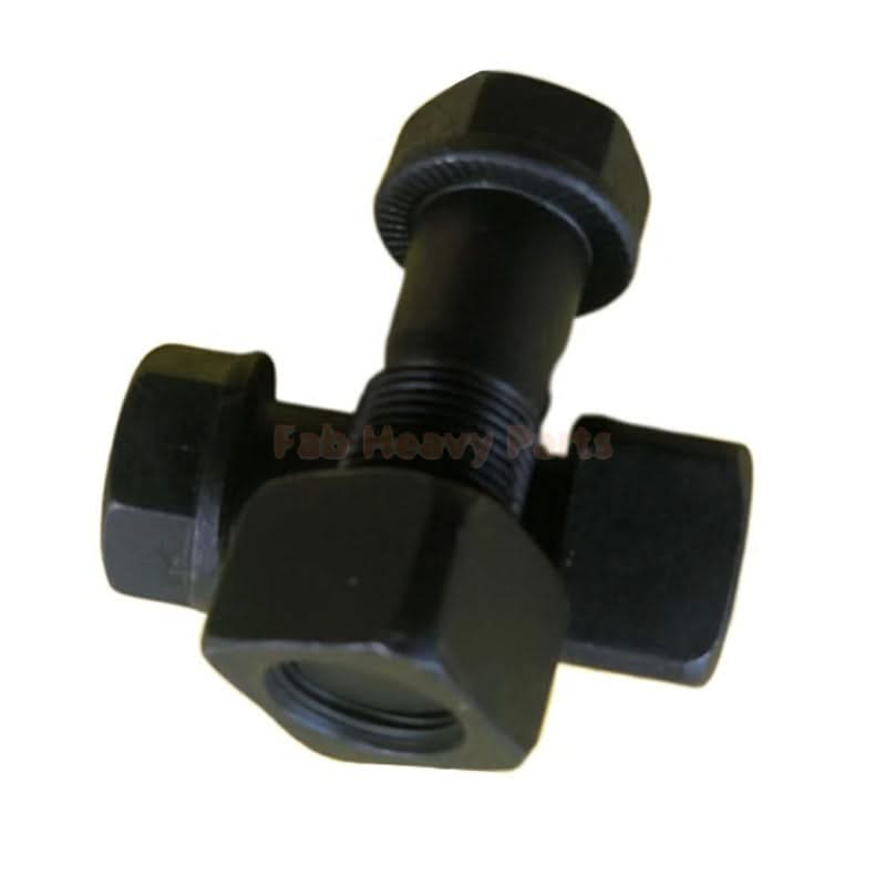 M20*57mm Track Shoe Bolt Chain Bolt with Nuts for Volvo CAT Fits Case Kobelco Fits Komatsu Hitachi Doosan JD Excavator Loader - Pack of 50 - Fab Heavy Parts