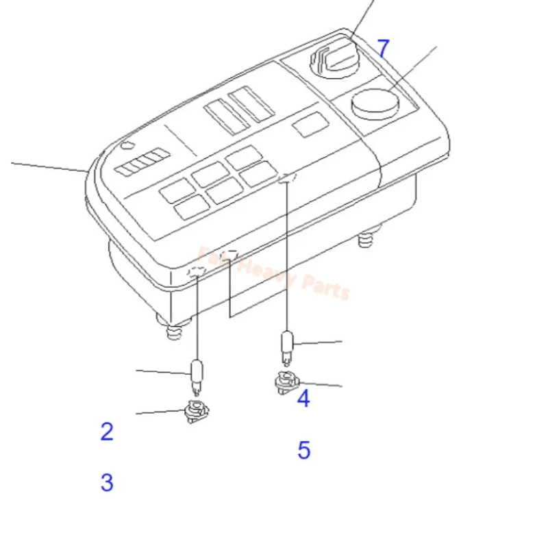 Monitor Assy 7824 - 84 - 3001 Fits for Komatsu PC10 - 7 PC15 - 3 PC20 - 7 PC20R - 8 PC25R - 8 PC27R - 8 PC30R - 8 PC35R - 8 PC40R - 8 PC45R - 8 - Fab Heavy Parts