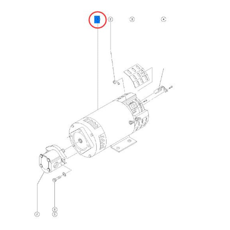 Pump Motor 105387GT for Genie gr - 08 gr - 12 gr - 15 gr - 20 grc - 12 qs - 12r qs - 12w qs - 15r qs - 15w qs - 20r qs - 20w tz - 50/30 - Fab Heavy Parts