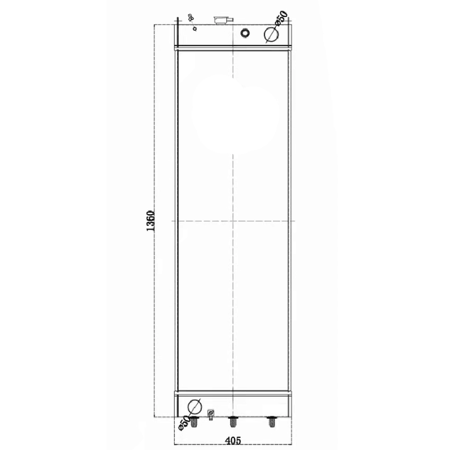Radiator 1451-185-8010 voor Kobelco graafmachine SK310-10 SK300LC-10 SK350-10