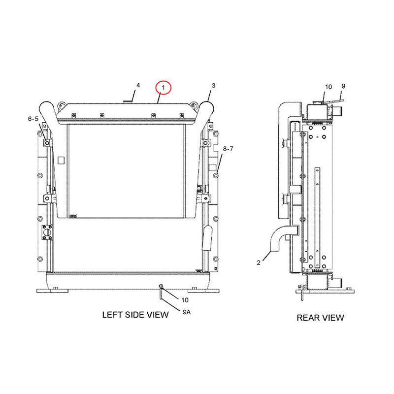 Radiator 148-9107 1489107 Fits for Caterpillar CAT Engine 3176C 3176 Excavator 345B