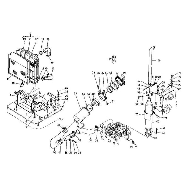Radiator 15221-72060 15228-72060 for Kubota Tractor L175 L185