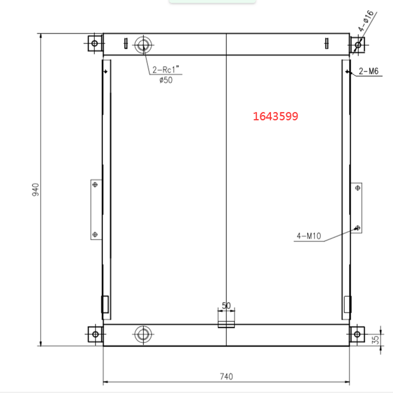 Hydraulic Oil Cooler 1643599 164-3599 Fits for Caterpillar Excavator CAT 315B L 317B LN 318B 318B LN