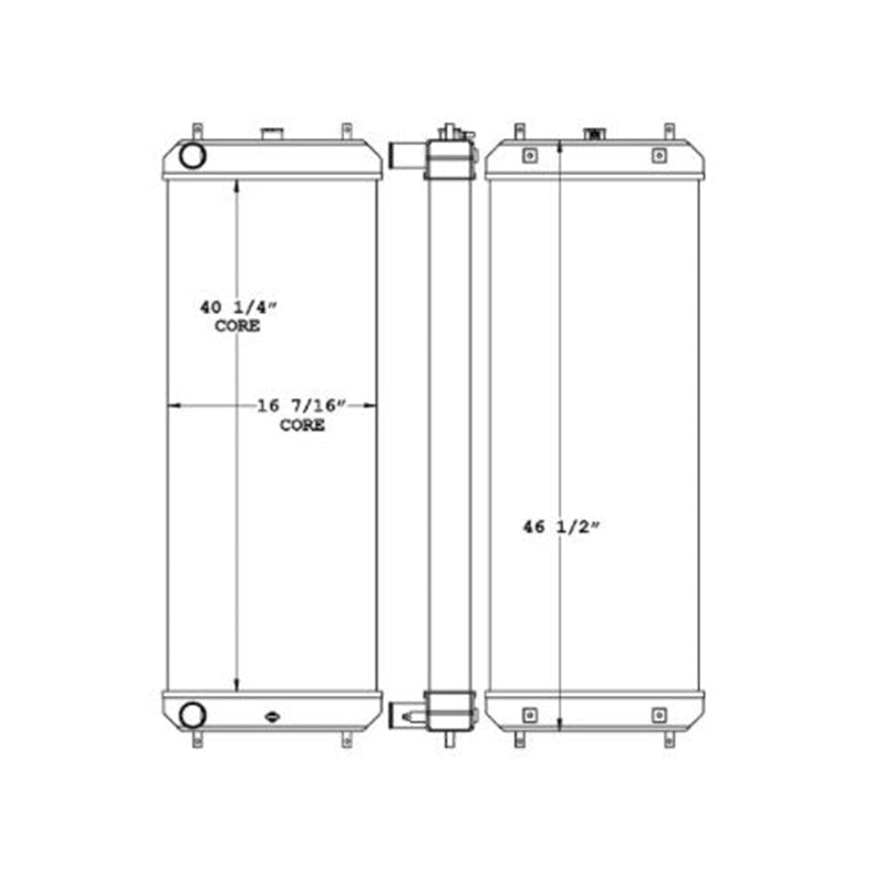 Radiator 4720129 for Hitachi Excavator ZH200 - A ZH200LC - A ZX250LC - 5B ZX250LCN - 5B ZX290LC - 5B ZX290LCN - 5B - Fab Heavy Parts