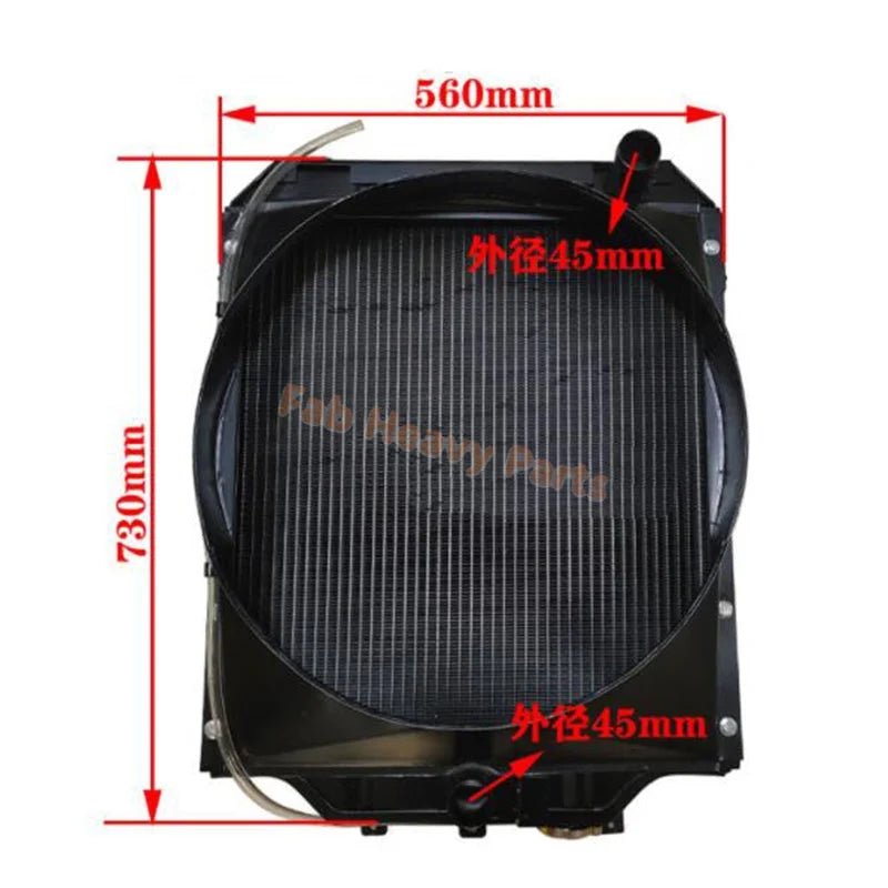 Radiator SJ13086 SJ10789 Fits for John Deere Tractor 1054 1204 1354 1404 904 - Fab Heavy Parts