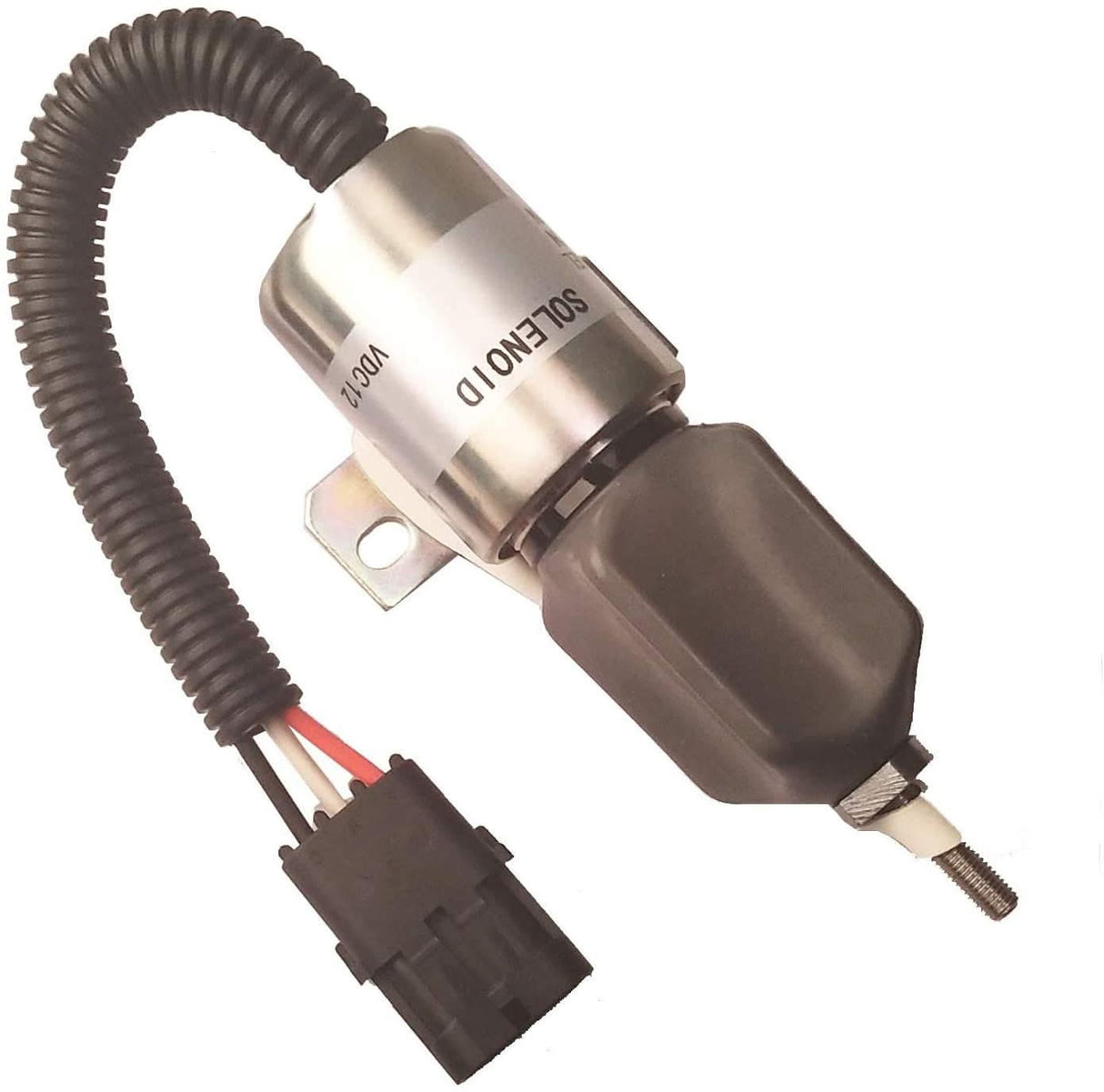 Stop Solenoid 1700 - 1507 1751ES - 12E7ULB1S5 Shutdown Engine for Woodward, 12V - Fab Heavy Parts