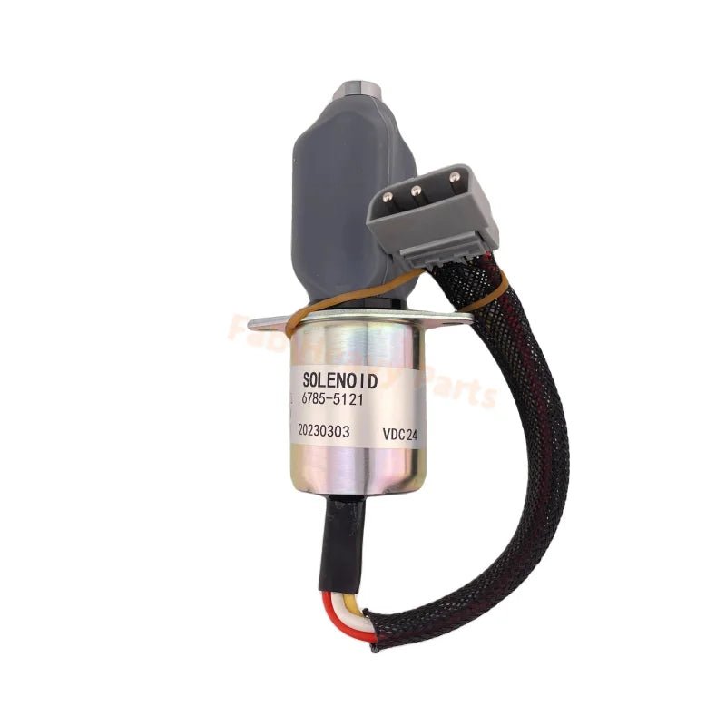 Stop Solenoid 6785 - 5121 11033700 for Volvo Wheel Loaders L70C L330C L70B, 24V - Fab Heavy Parts