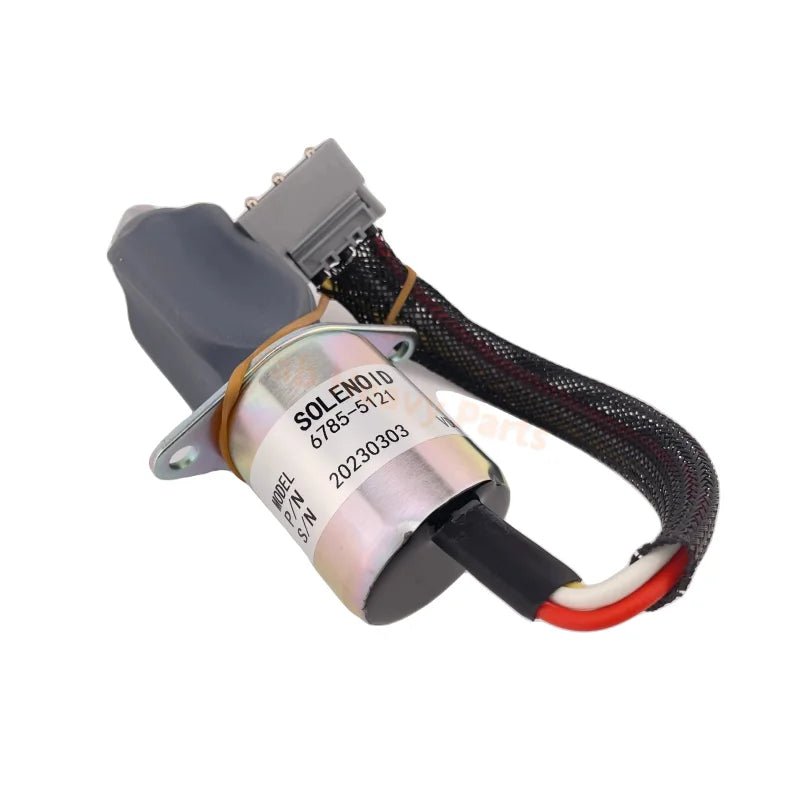 Stop Solenoid 6785 - 5121 11033700 for Volvo Wheel Loaders L70C L330C L70B, 24V - Fab Heavy Parts
