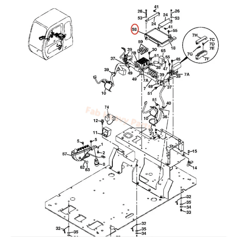 V - ECU Vehicle Controller 9226756 Fits for John Deere 120C Excavator - Fab Heavy Parts