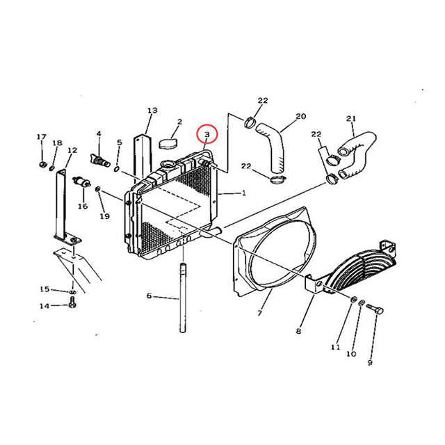 Hydraulic Radiator 20M-03-11101 FF7822-03100 Fits for Komatsu Excavator PC05-1 PC05-5 PC12UU-1 Loader SK04-2
