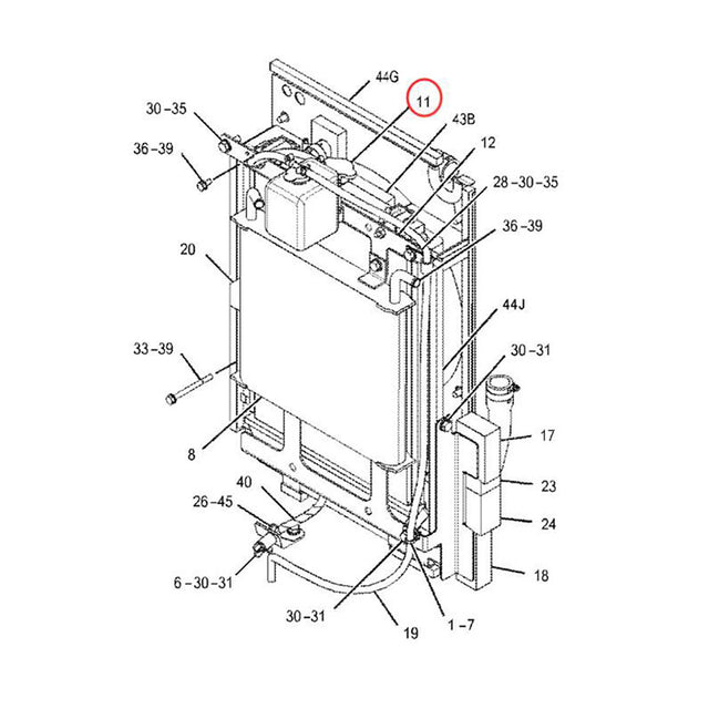 Radiateur hydraulique 380-6367 3806367 Ajustements pour le moteur Cat Cat C1.8 C1.7 C1.3 C2.4 Excavatrice 303.5E 303E 304E