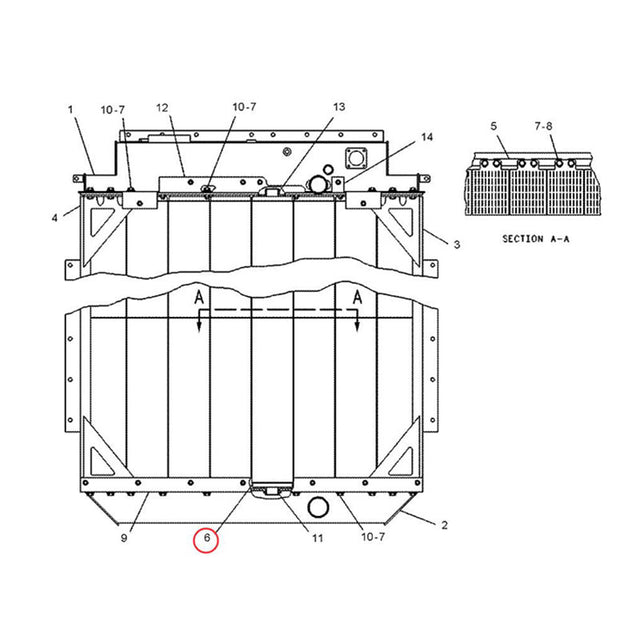 Hydraulikkühler 6I-3297 6I3297 Passend für Caterpillar CAT 3176 C-12 3196 3176B C-10 3306 Challenger 75C 75D 85C 85D