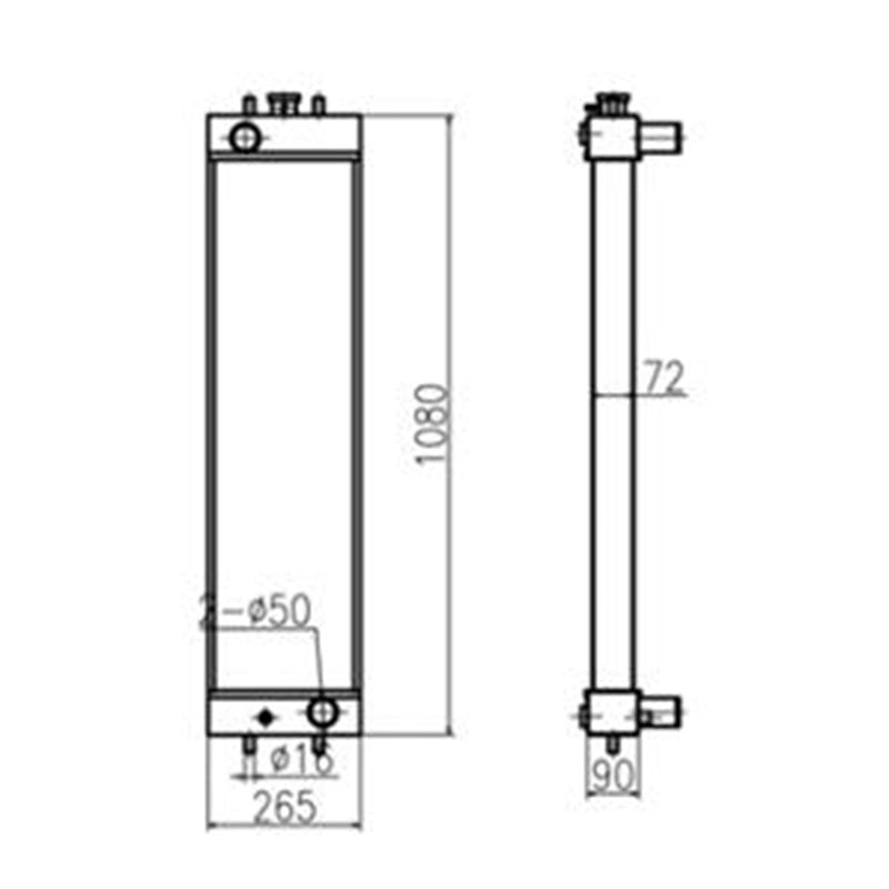 Hydraulischer Kühlerkern passend für Case CX145 Raupenbagger