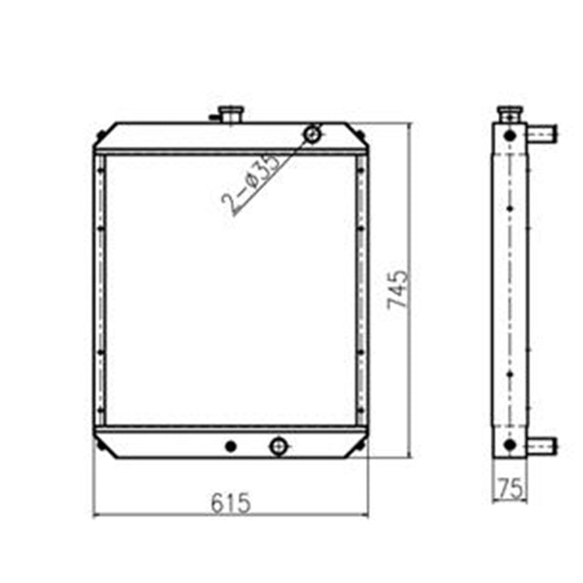 Hydraulic Radiator 11N1-40030 for Hyundai Excavator R80-7