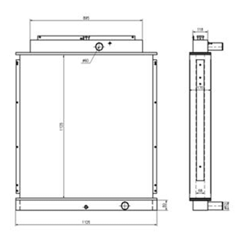 Hydraulic Radiator 11NB-45010 for Hyundai Excavator R450LC-7 R450LC-7A R500LC-7 R500LC-7A