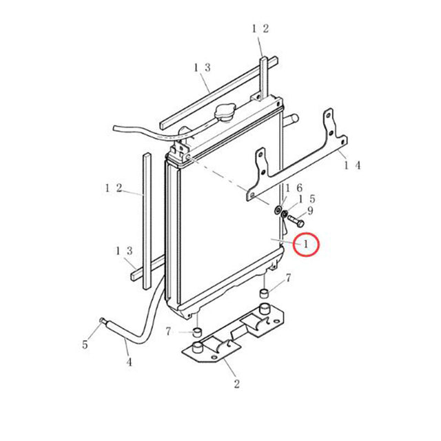 Hydraulic Radiator 72281456 72281457 for Kobelco Excavator SK20SR-3 SK27SR-3