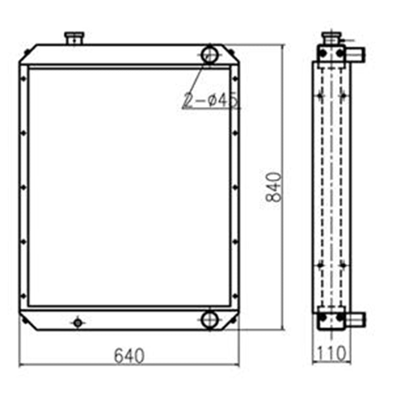 Hydraulic Radiator Core Assembly 203-03-65610 Fits for Komatsu Excavator PC100-6 PC120-6Z PC130-6