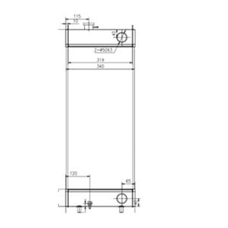 Hydraulikkühler für Doosan-Bagger, Kerngröße 735 x 345 x 100