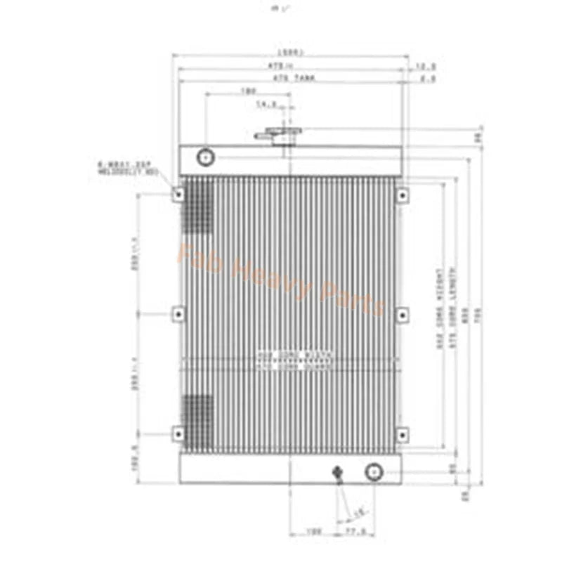 Hydraulic Radiator for Hyundai Excavator R550-3