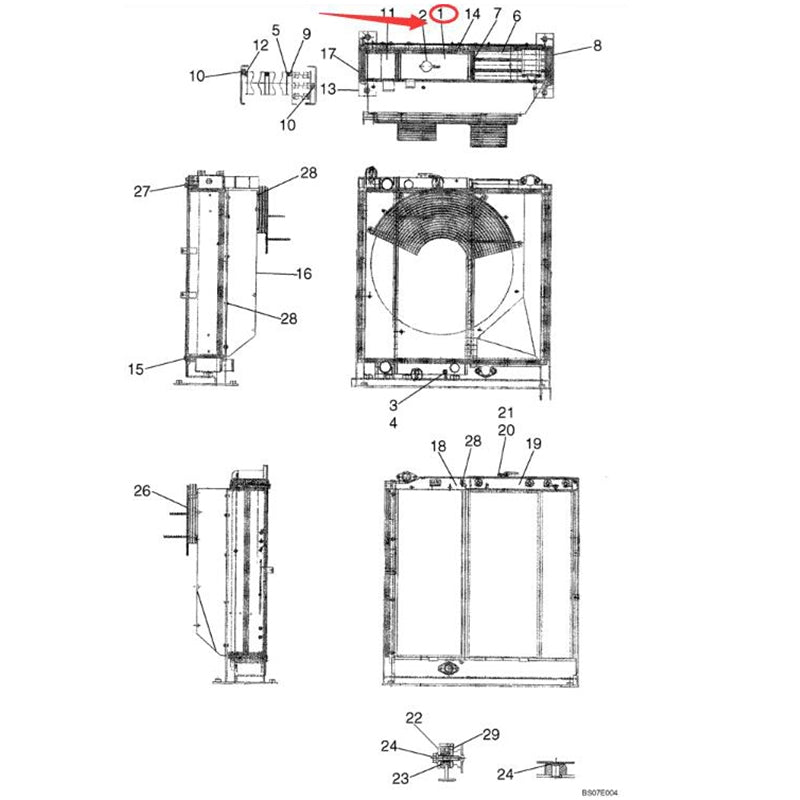 Hydraulic Radiator LB05P00018S001 for Kobelco Excavator SK260-9