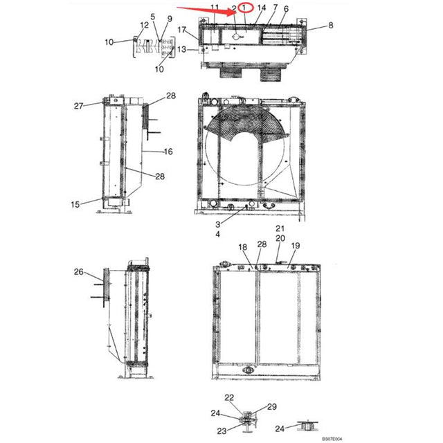 Hydraulic Radiator LB05P00018S001 for Kobelco Excavator SK260-9
