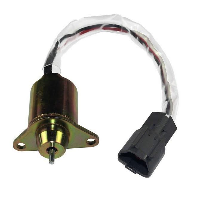 Yanmar Fuel Shutoff Solenoid 1503ES-24S5SUC12S 1503ES24S5SUC12S Stop Solenoid 24V - Fab Heavy Parts