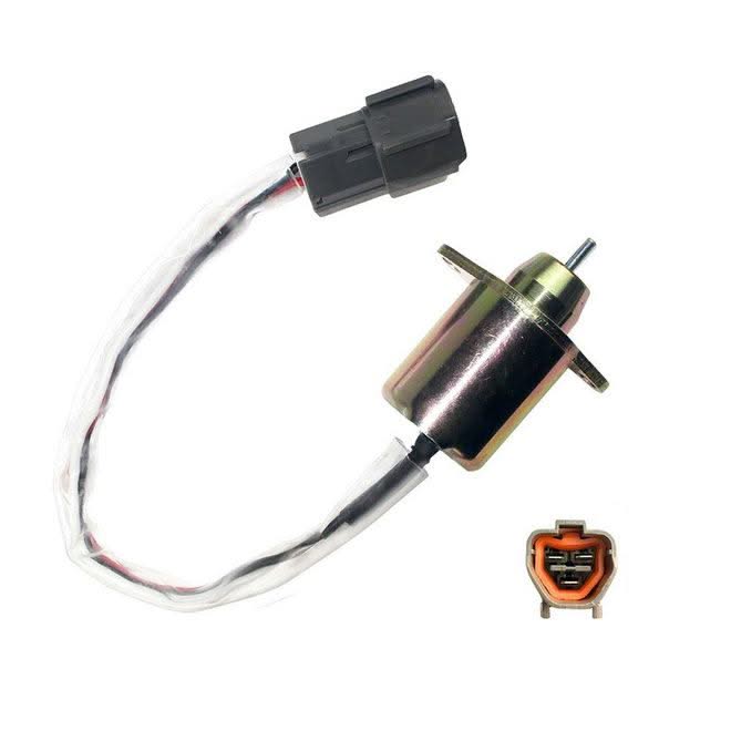 Yanmar Fuel Shutoff Solenoid 1503ES-24S5SUC12S 1503ES24S5SUC12S Stop Solenoid 24V - Fab Heavy Parts