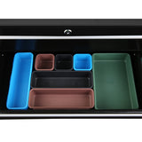 7引き出しポータブルローリングツールチェストボックス - ブラック