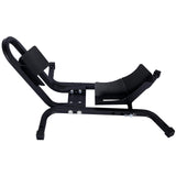 Cuña para neumático delantero de 1200 lb, soporte para ruedas de alta resistencia para 17"-21" Ruedas de acero--Negro