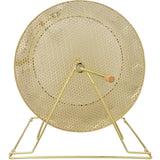 Raffle Drum Holds 10000 Tickets or 300 Ping Pong Balls Metal Lottery Spinning Drawing with Wooden Turning Handle 14.8 x Ø21.26 inch Brass Plated