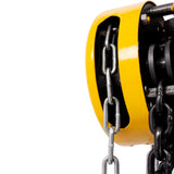 Chain Hoist 2200lbs 1T Capacity 10ft with 2 Heavy Duty Hooks Manual Steel Construction--Yellow