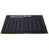 11 Piece Jumbo Combination Wrench Set Metric 1-5/16'' to 2'' Black Oxide with Pouch