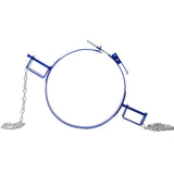 55 Gallon Drum Lifter Ring Steel Tilting Painted Carbon 1200 Lbs Capacity--Blue