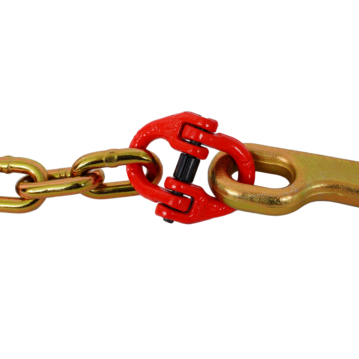 2 PCS J Hook Chain 5/16 in x 10 ft Bridle Tow G80 Bridle Transport Alloy Steel with 2 G70 J Hooks 9260 Lbs Break Strength