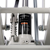 Hydrauliczny podnośnik motocyklowy Udźwig 1500 LBS Podnośnik ATV Przenośny stół z 4 kołami Podnośnik obsługiwany nożnie z 2 mocowaniami Szary